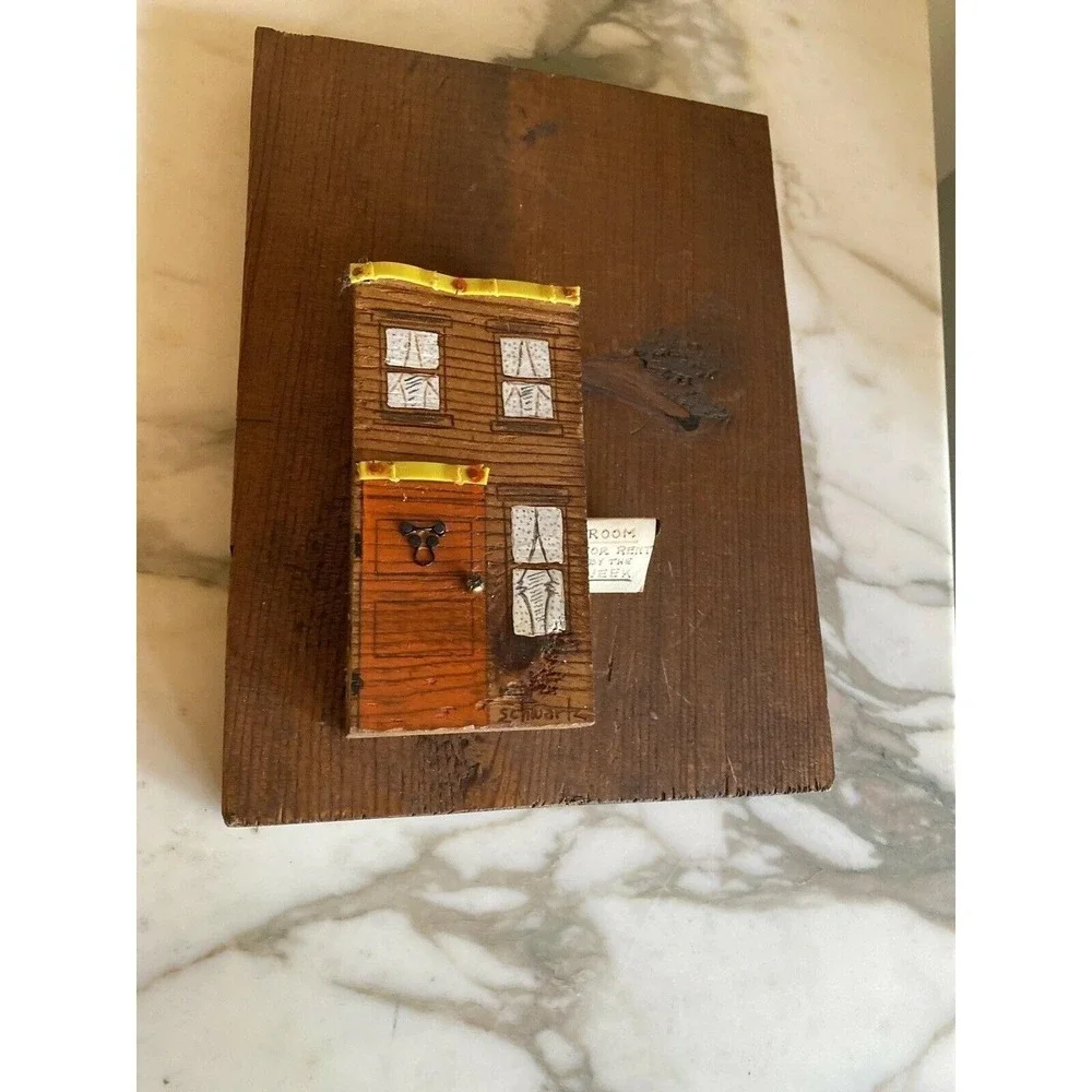 Folk‎ Art Wood Block Wall Hanging Mitzi Schwartz Room For Rent House Baltimore